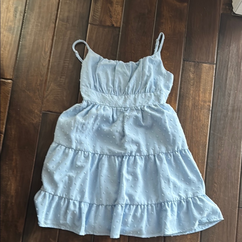 Light Blue Sleeveless Kids Dress